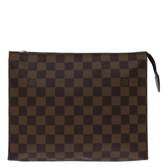 LOUIS VUITTON Damier Ebene Poche Toilette 26 Pouch N47543 LV Auth - Picture 14 of 16